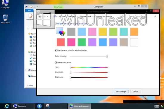 Windows 8最新版全新UI视觉主题曝光