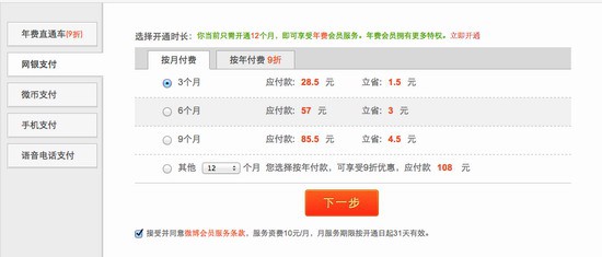 20120618124120 新浪微博会员收费标准曝光 每月10元同QQ会员价