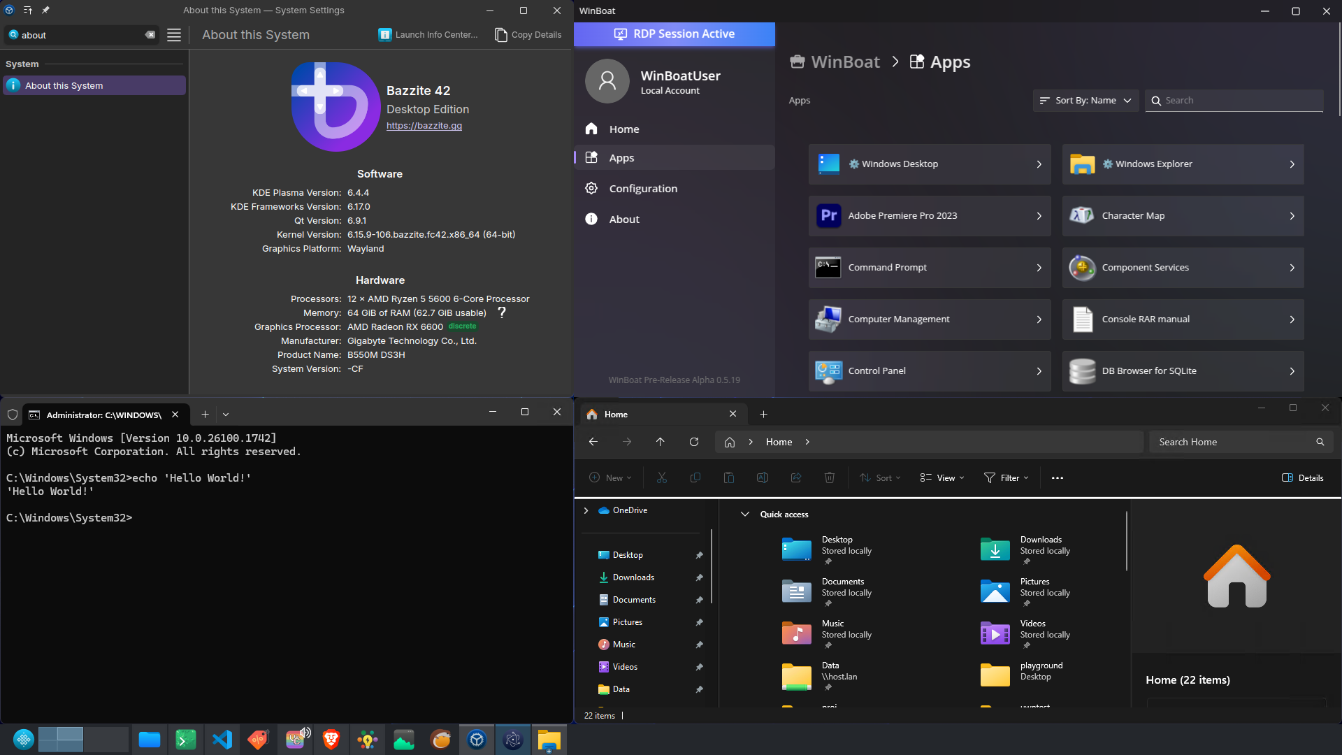 WinBoat v0.9.0 官方最新版(在Linux上无缝运行Windows应用的利器)插图2 Native Windows