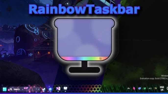RainbowTaskbar 3.1.2 中文绿色版(Windows任务栏彩虹效果)